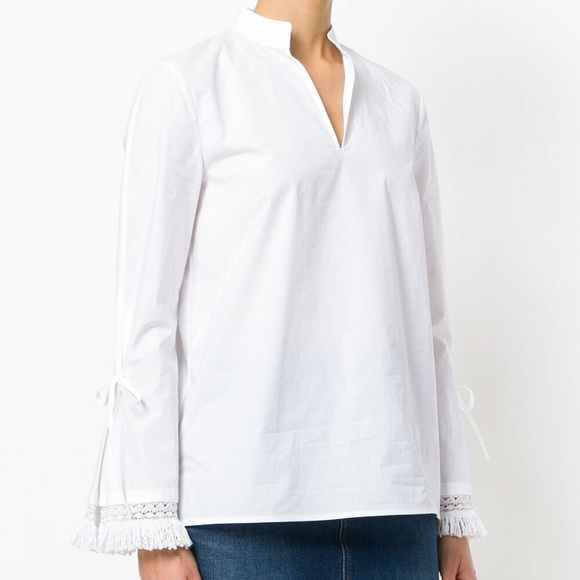 TORY BUCH Sophie WHite Blouse Tunic Size 0